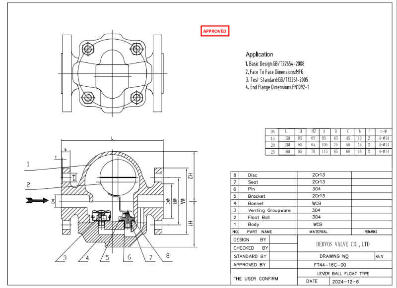 Lever Float Type Steam Trap