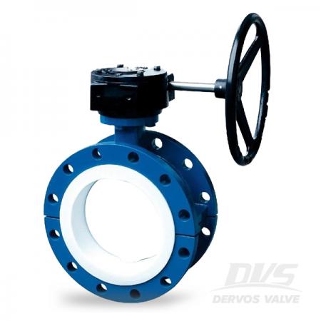 Cast Iron Concentric Butterfly Valve PTFE Lined