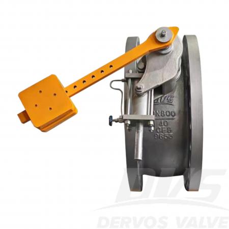 DN800 PN40 버터플라이형 비충격 체크 밸브 CJ/T 282 EF