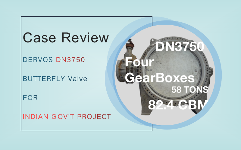 사례 리뷰 : DERVOS DN3750 버터 플라이 밸브 FOR 인도 정부 프로젝트