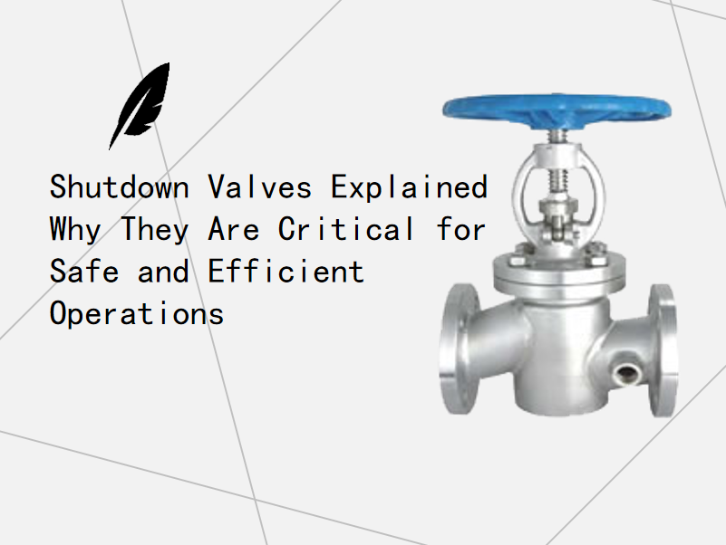 Shutdown Valves Explained Why They Are Critical for Safe and Efficient Operations