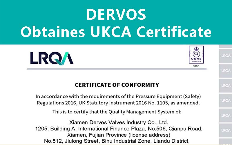 DERVOS Obtaines UKCA Certificate