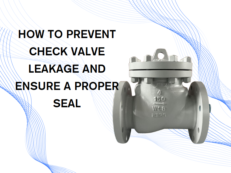 How to Prevent Check Valve Leakage and Ensure a Proper Seal